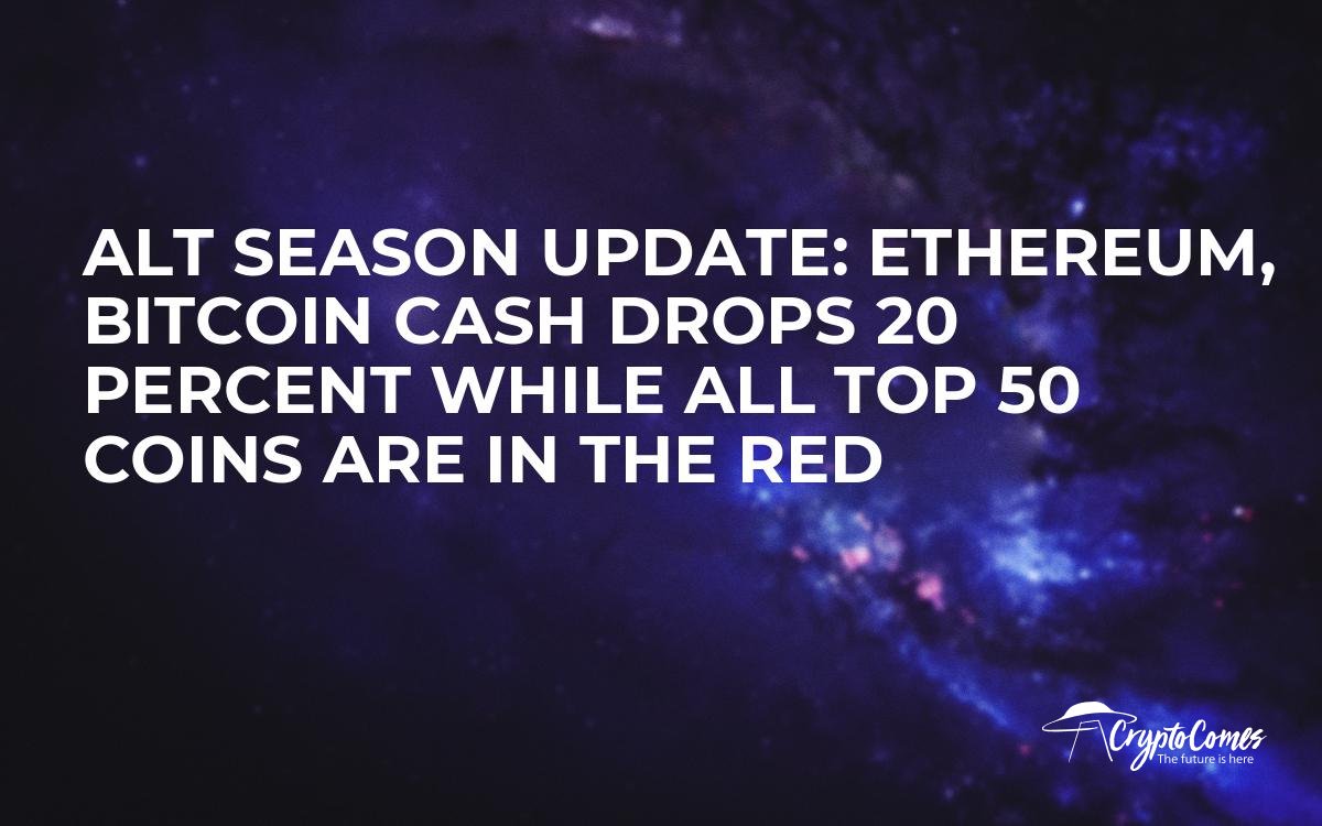 Alt Season Update Ethereum Bitcoin Cash Drop 20 Percent While All - 