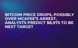 Bitcoin Price Drops, Possibly Over McAfee’s Arrest, Analysts Predict $8,975 to Be Next Target Bitcoin Price Drops, Possibly Over McAfee’s Arrest, Analysts Predict $8,975 to Be Next Target