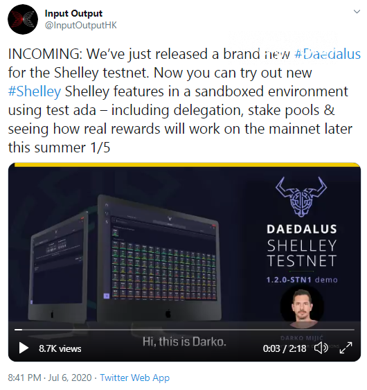 Cardano (ADA) releases new Daedalus Wallet