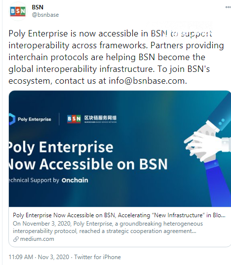 Blockchain Service Network adds solutions by Poly Enterprise