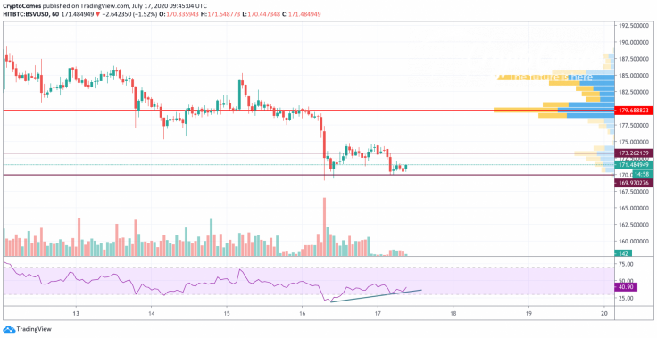 BSV/USD chart by TradingView