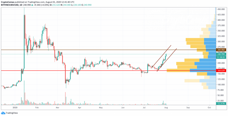 BSV/USD chart by TradingView