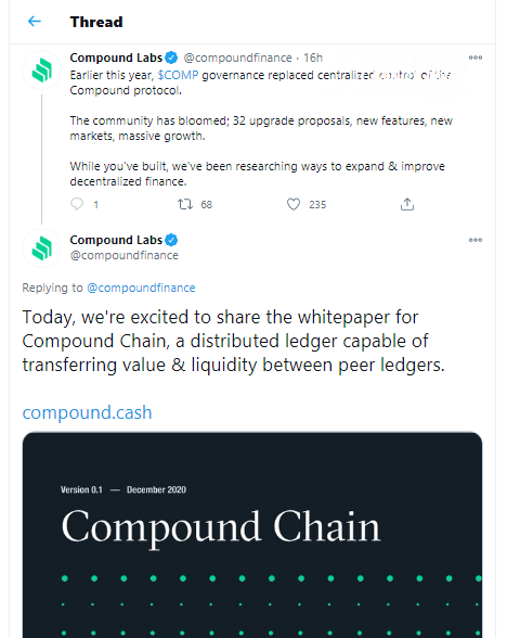 Compound is going to release its own blockchain