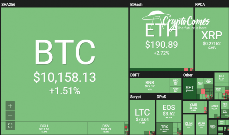 The crypto market is in the green