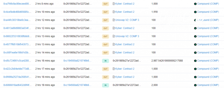 KuCoin hackers are selling COMP on Kyber Network