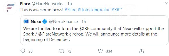 Spark airdrop will be supported by Flare Networks