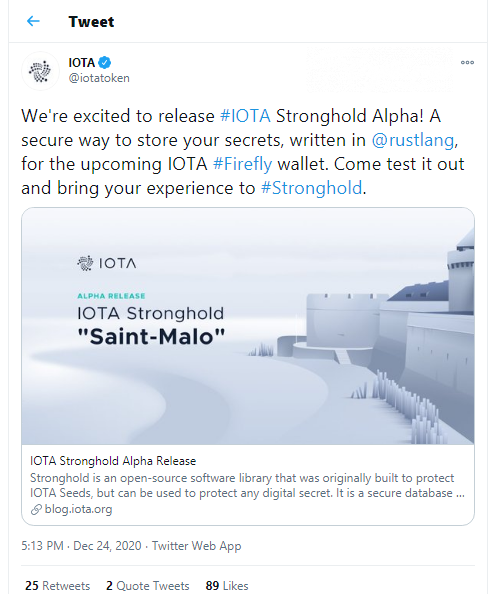 IOTA introduces Stronghold