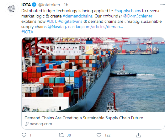 IOTA's Dominik Schiener introduces new approach to supply chain solutions