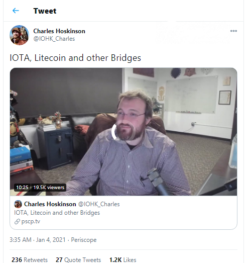 Charles Hoskinson on IOTA and Litecoin