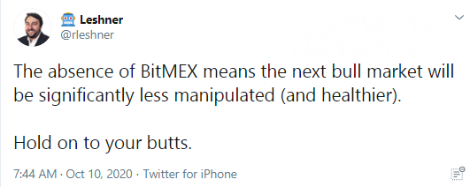 Robert Leshner claims BitMEX drama is positive for Bitcoin (BTC)