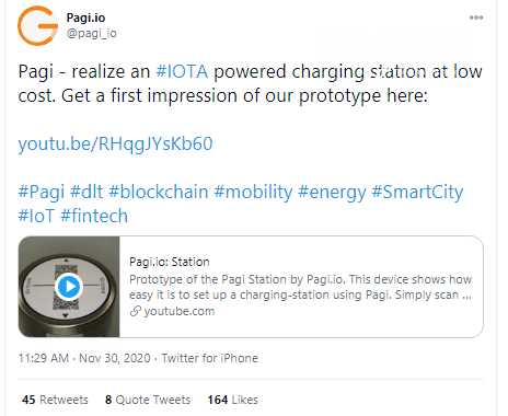 Pagi introduces IOTA-powered portable charging station