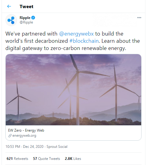 Ripple partners with Energy Web 