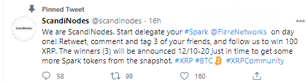 ScandiNodes service invite all XRP holders to become Spark delegators
