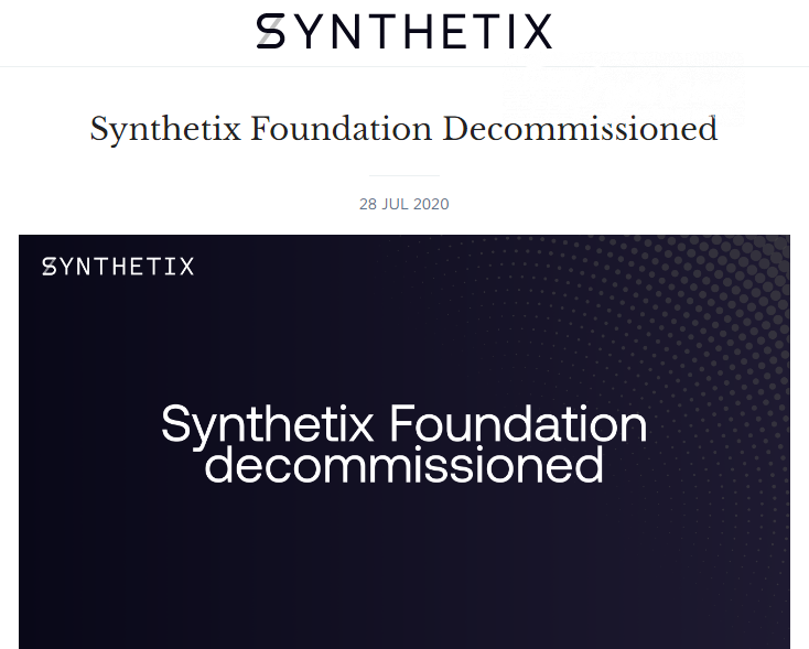 Synthetix Decommisionned