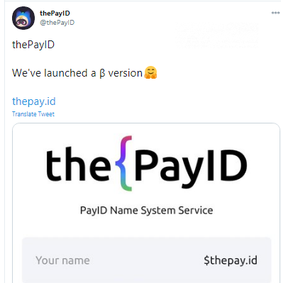 thePayID service launched names system