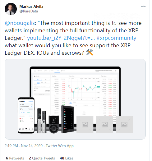 XRP Ledger may receive DEXs, escrows and IoUs on decentralized wallets