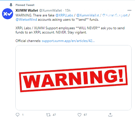 XRPL Labs warns its users about increased scam activity