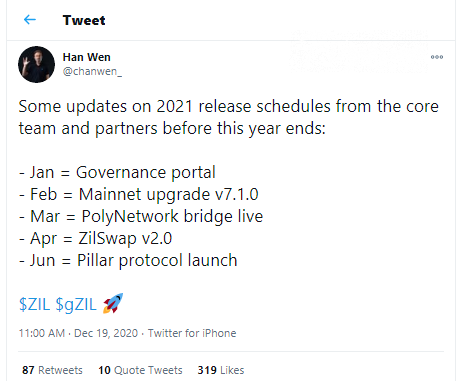 Zilliqa updates its roadmap