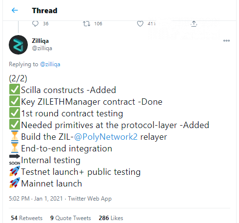 Zilliqa-Ethereum bridge is under construction