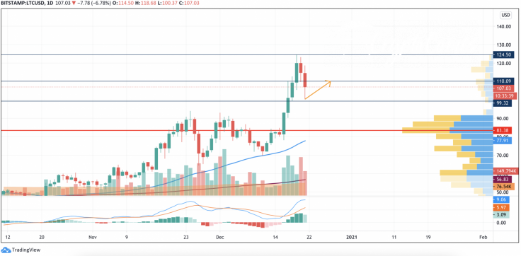 LTC/USD chart by TradingView